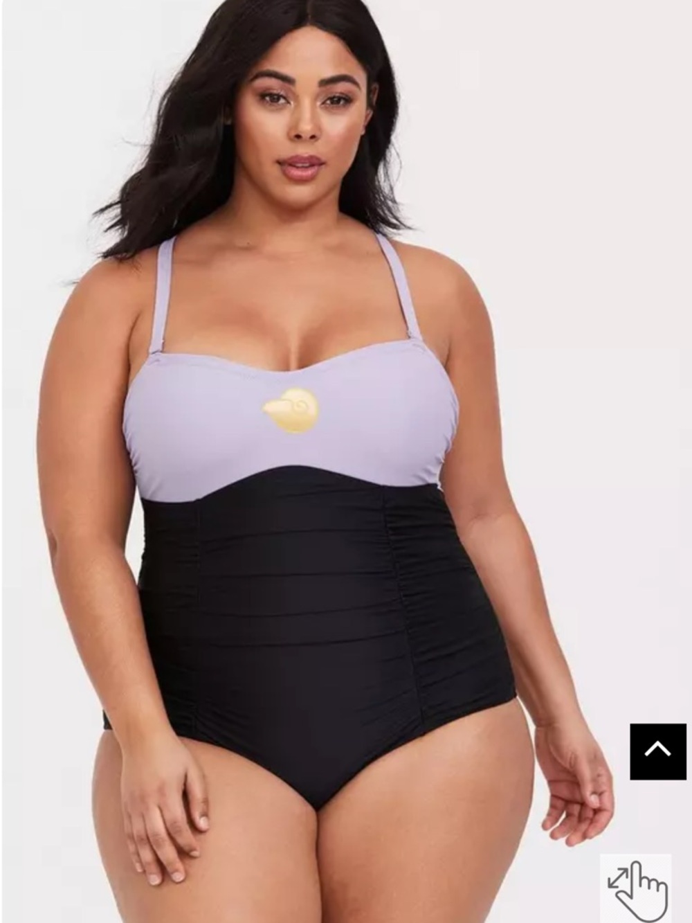 Torrid Size 2, 2X, Disney The Little Mermaid Ursula Wireless One-Piece Swimsuit - Picture 4 of 14
